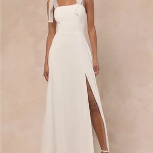 Lulus Elegant White Sleeveless Dress size large